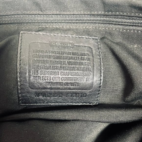 Vintage Leather COACH SOHO XL Black Carryall Tote #F13110 -- RARE - Picture 3 of 9